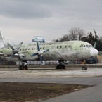 Iljušin Il-18, který od letošního roku mohou návštěvníci vidět hned za vstupní branou do muzea. 