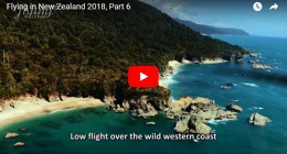 Nový Zéland z letadla VI.: Z letiště Fox Glacier nad divoké pobřeží Jižního ostrova