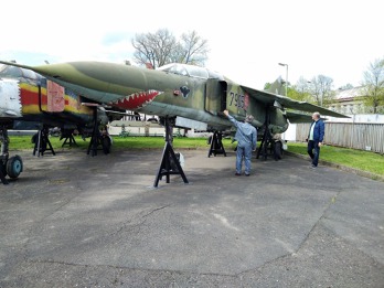 MiG-23U ve kbelském leteckém muzeu. 