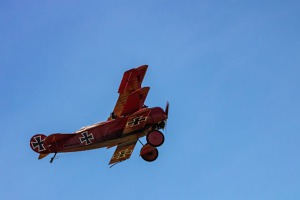 "Red Baron" aneb replika německého prvoválečného stíhacího stroje Fokker Dr. I. Foto: Lukáš Trtílek