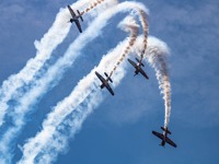 Vystoupení Flying Bulls Aerobatic Team je vždy špičkové. Foto: Lukáš Trtílek Vystoupení Flying Bulls Aerobatic Team je vždy špičkové. Foto: Lukáš Trtílek