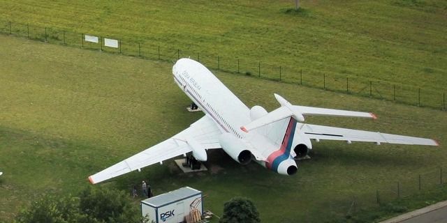 Takto je dnes Tu-154M OK-BYZ umístěn v areálu kunovického leteckého muzea.