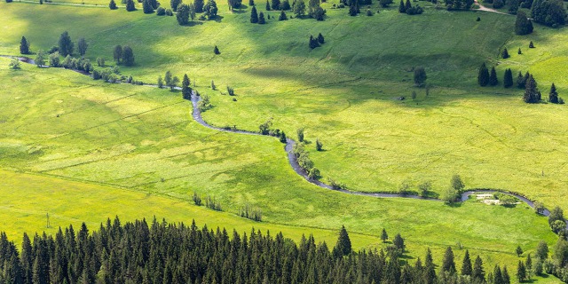 Horní tok Vltavy kousek za Borovými Ladami. V těchto místech kdysi stávala vesnice Březová Lada. Foto: Tomáš Vocelka, Aktuálně.cz