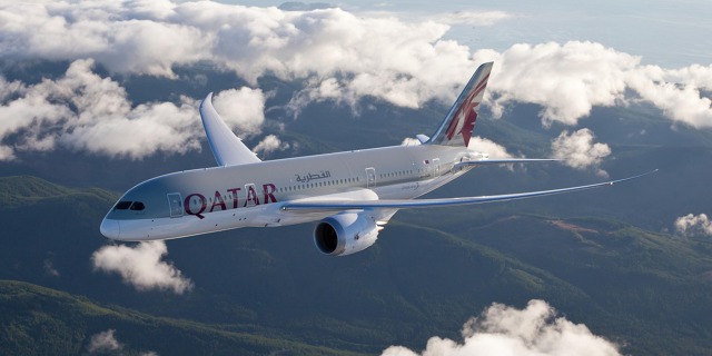 B787 Dreamliner Qatar Airways. Zdroj: Letiště Praha, a.s.