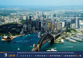 Centrum Sydney v nástěnném kalendáři najdete v měsíci září. 