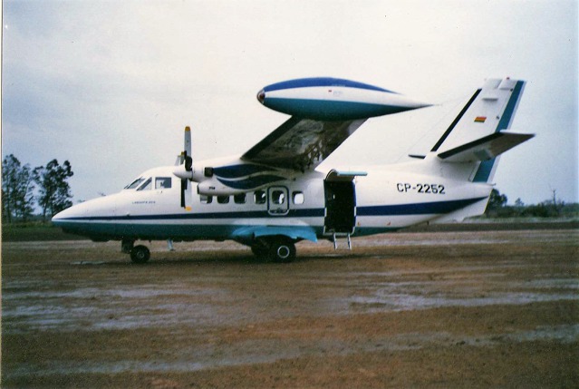 L-410 UVP-E v Bolívii. Třetí ze čtyřstadesítek, kterou jsem přelétl přes severní Atlantik, Kanadu a USA do Bolívie po získáni Bolívijske registrace.