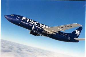 Ještě jednou pohled na B737 Fischer Air. M. Srnec s ní létal v letech 1998 až 2000.