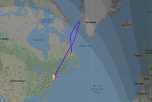 Let linky UA179 v sobotu 19. 1. 2019, jak ji zachytil FlightRadar24.com. Po kliknutí na obrázek můžete let sledovat v čase.