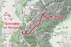 První etapa letní expedice Alpy z nebe: Aosta - Mont Blanc - Grenoble Le Versoud
