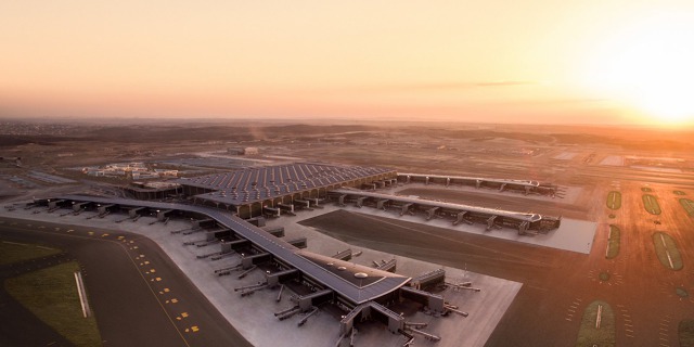 Nové letiště v Istanbulu se rozkládá na ploše 29 km2. Zdroj: igairport.com