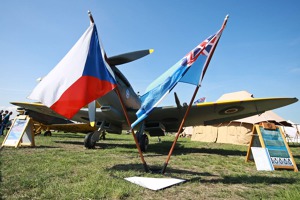 Maketa Supermarine Spitfire v podání Czech Spitfire Clubu na Aviatické pouti 2019.  Zdroj: AP
