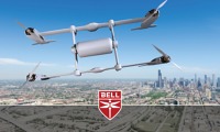 Nákladní dron APT 70 společnosti Bell v představě grafika. Testovaný prototyp má zatím poněkud spartánštější podobu. Zdroj: Bell Nákladní dron APT 70 společnosti Bell v představě grafika. Testovaný prototyp má zatím poněkud spartánštější podobu. Zdroj: Bell