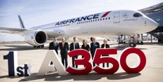 První Airbus A350 Air France s registrací F-HTYA dostal jméno Toulouse. Zdroj Air France