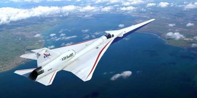 X-59 QueSST neboli Quiet Supersonic Technology vyvíjí NASA a Lockheed Martin. Zdroj: NASA