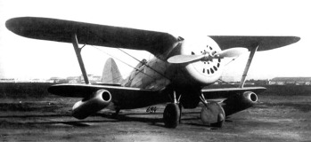 Polikarpov I-153 s přídavnými náporovými motory DM-4. Obr.: public domain