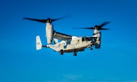 Konvertoplán Bell Boeing CMV-22B Osprey po prvním úspěšném vzletu v texaském Amarillu. Foto: Bell Konvertoplán Bell Boeing CMV-22B Osprey po prvním úspěšném vzletu v texaském Amarillu. Foto: Bell