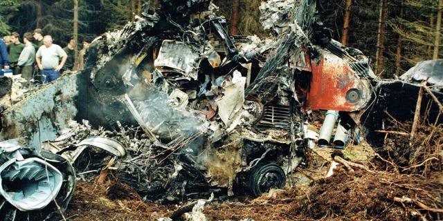 Fotografie z místa nehody 19. května 1998. Centroplán. Zdroj: Letecká badatelna