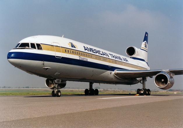 Lockheed Tristar společnosti ATA v Praze