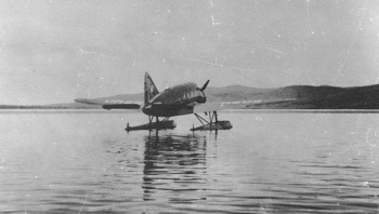 Poslední snímek Postova Lockheedu před odletem z Fairbanksu do Barrow Point