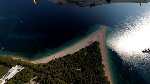 Pláž Zlatni Rat, ostrov Brač