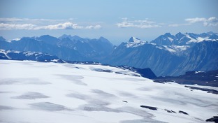 Let nad Ice cap, výška asi 8000 stop