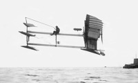 Hydravion Henri Fabreho během letu