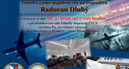 Pozvánka na besedu "Letectví a jeho negativní vliv na troposféru"