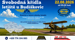 Pozvánka "Svobodná křídla letiště u Budíškovic"