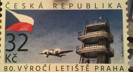 Známka vydaná k 80. výročí Letiště Praha. Foto: Jiří Pruša, Flying Revue