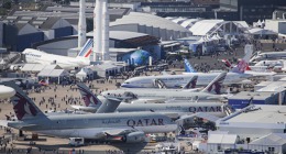 Pohled na letiště Le Bourget v době konání pařížského aerosalonu v červnu 2017. Zdroj: Siae.fr 