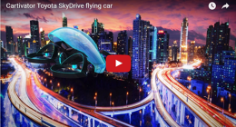 Skydrive, projekt japonských inženýrů vznikající s podporou Toyoty. Létající auto by mělo zapálit olympijský oheň na olympiádě v Tokiu v roce 2020. Zdroj: Cartivator.com  