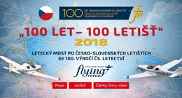 Takto vypadá záhlaví speciál webu projektu 100 let - 100 letišť