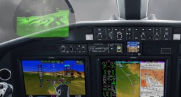 GARMIN vyvinul pro kategorii středně velkých business jetů moderní HUD displej s integrovaným zobrazením syntetického vidění.