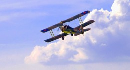 De Havilland DH 82 Tiger Moth na obloze vypadá skvěle. 