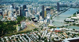 Střed Brisbane, Queensland, Austrálie.